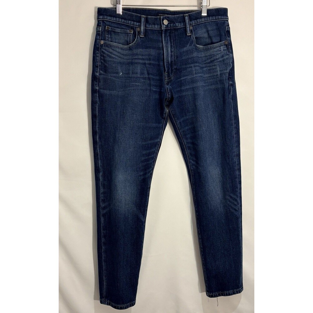 Women's Lucky Brand Jeans Distressed Blue sz. 33x30 Slim Taper